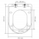 Sonata Тоалетна седалка, плавно затваряне, бяла, квадратен дизайн -