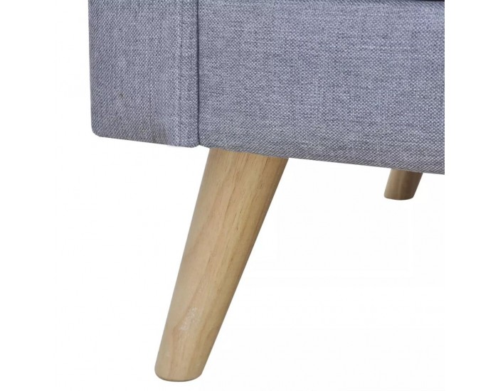 Sonata Двуместен диван, тапицерия от плат, светлосив -