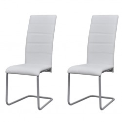Sonata Трапезни столове, 2 бр, конзолни, бели - Трапезни столове