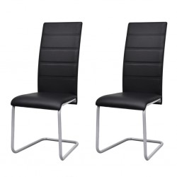 Sonata Трапезни столове, 2 бр, конзолни, черни - Трапезни столове