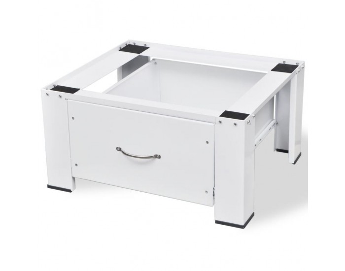 Sonata Стойка за перална машина с чекмедже, бяла -