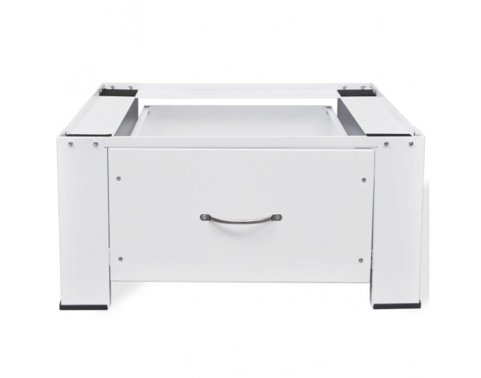 Sonata Стойка за перална машина с чекмедже, бяла -