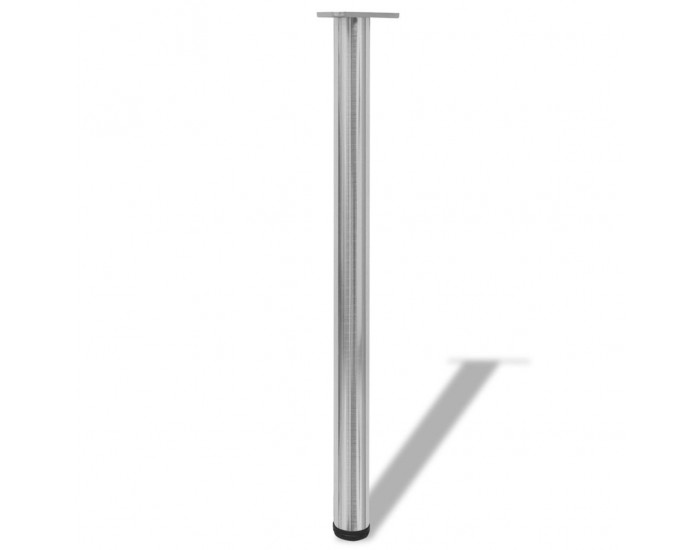 4 крака за регулиране на височината на маси, матиран никел, 870 мм -