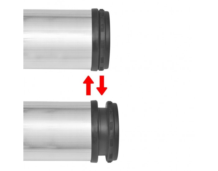 4 крака за регулиране на височината на маси, матиран никел, 870 мм -