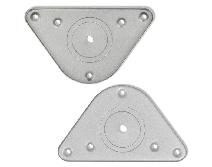 4 крака за регулиране на височината на маси, матиран никел, 870 мм -