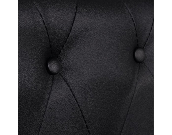 Sonata Диван “Честърфийлд“, 2-местен, изкуствена кожа, черен -