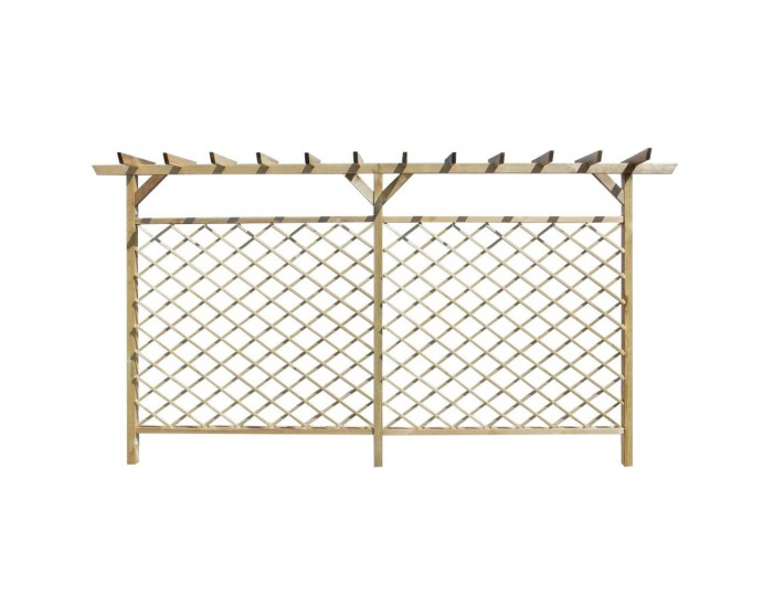 Sonata Градинска решетъчна ограда с покрив-пергола, FSC дървесина -