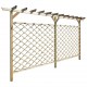 Sonata Градинска решетъчна ограда с покрив-пергола, FSC дървесина -