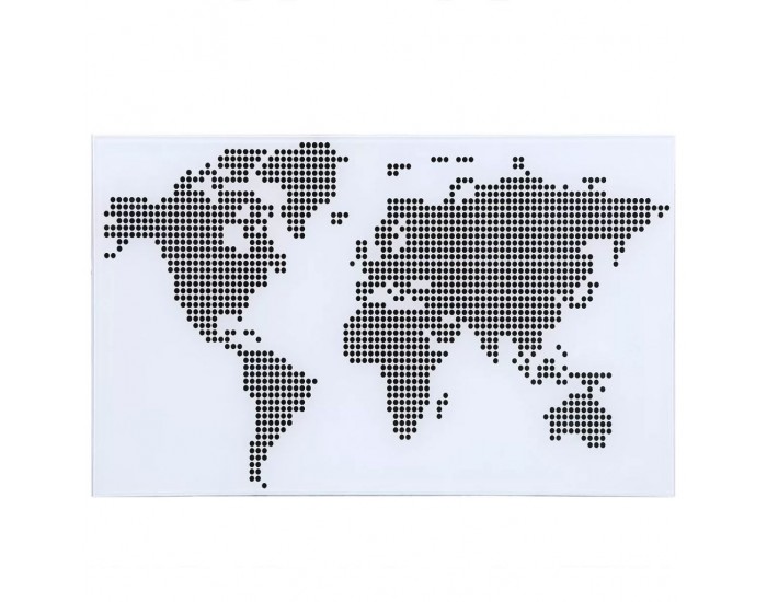 Стъклено бюро с мотив на карта на света -