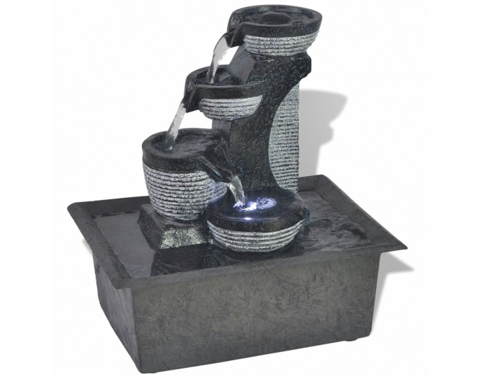 Sonata Вътрешен фонтан с LED светлина, полирезин -