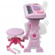 Детско пиано с 37 клавиша, стол и микрофон, розов цвят -