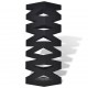 Квадратна стойка за бастуни и чадъри, стомана, черна, 48.5 см -