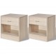 Sonata Нощно шкафче с чекмедже, 2 бр, цвят дъб -