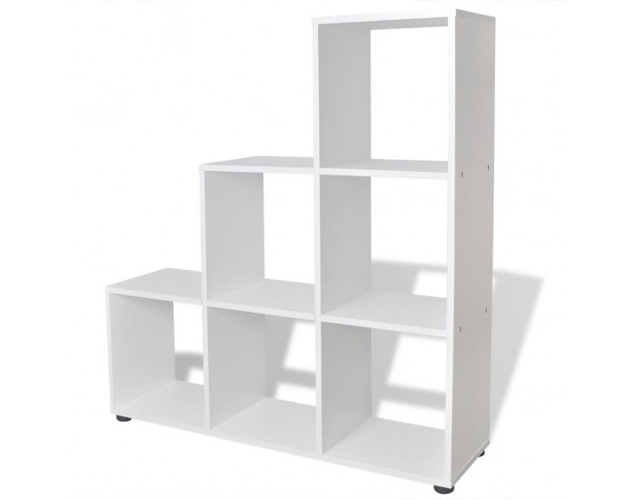 Sonata Стълбовидна библиотека/полица 107 см, бяла -