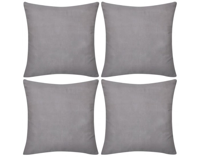 Sonata Калъфки за възглавници, 4 бр, памук, 40 x 40 см, сиви -