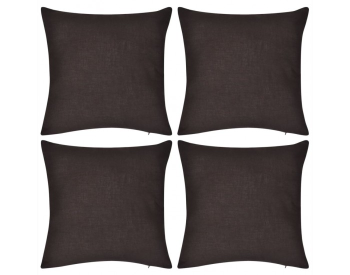 Sonata Калъфки за възглавници, 4 бр, памук, 40 x 40 см, кафяви -