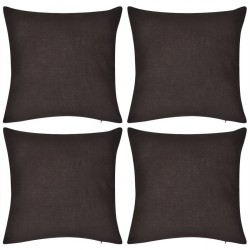 Sonata Калъфки за възглавници, 4 бр, памук, 50 x 50 см, кафяви - Мека мебел