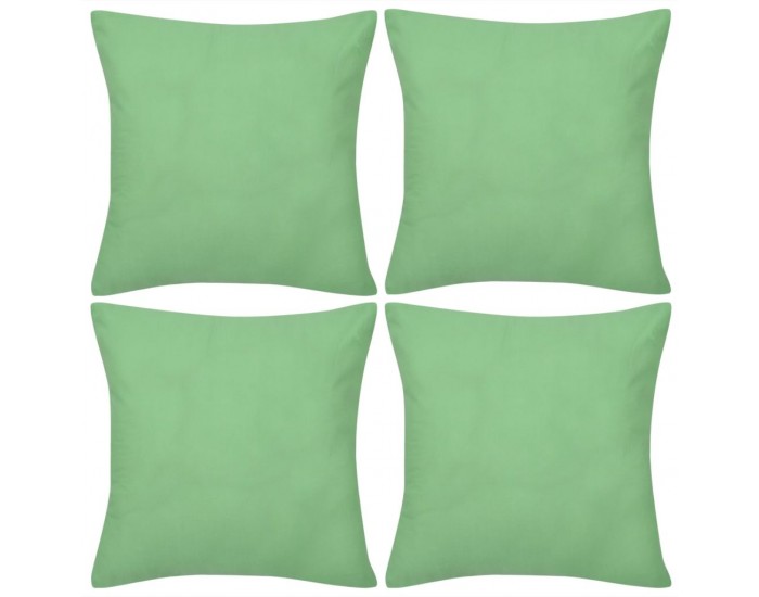 Sonata Калъфки за възглавници 4 бр, памук, 40 x 40 см, ябълково зелено -