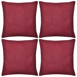 Sonata Калъфки за възглавници, 4 бр, памук, 50 x 50 см, бордо - Мека мебел