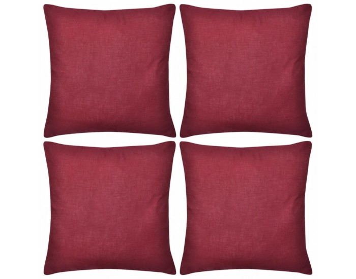 Sonata Калъфки за възглавници, 4 бр, памук, 50 x 50 см, бордо -
