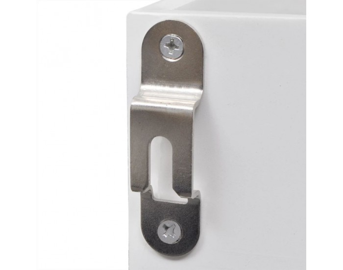 Бяла MDF стенна полица/шкаф за съхранение на книги/DVD/очила -