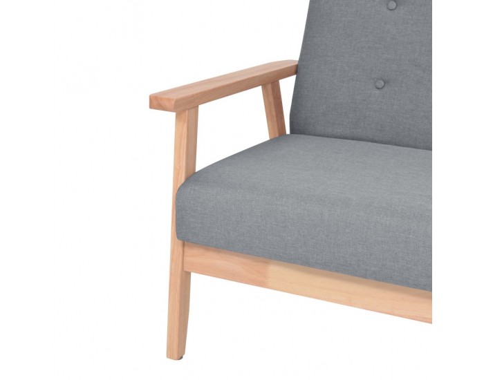 Sonata Комплект диван и кресло, 2 броя, плат, светлосиви -