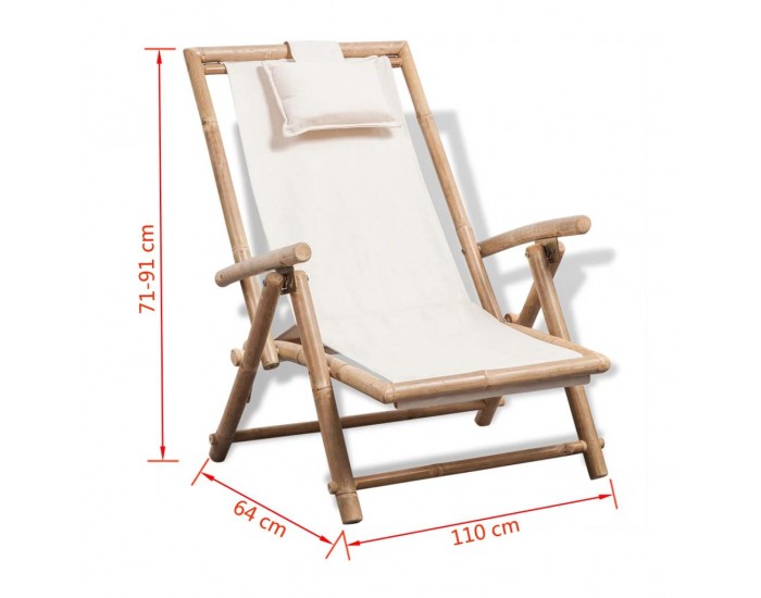 Sonata Плажен стол, бамбук -