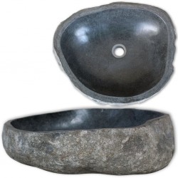 Sonata Овална мивка от речен камък, 38-45 см - Баня