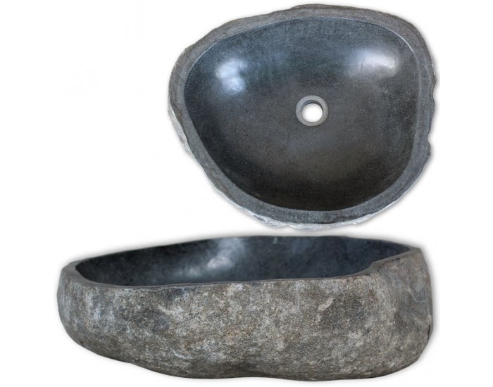 Sonata Овална мивка от речен камък, 38-45 см -
