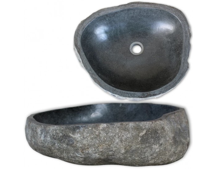 Sonata Овална мивка от речен камък, 46-52 см -