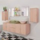 Sonata комплект мебели от 9 части и мивка за баня, бежов цвят -