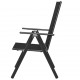 Sonata Сгъваеми градински столове, 4 бр, алуминий и Textilene, черни -