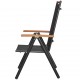 Sonata Сгъваеми градински столове, 2 бр, алуминий и Textilene, черни -