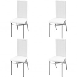 Sonata Трапезни столове, 4 бр, бели - Трапезни столове
