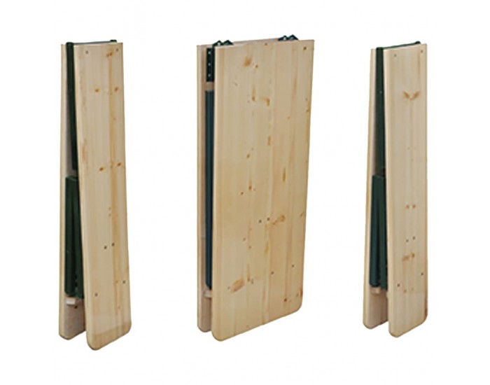 Sonata Сгъваема маса за бира с 2 пейки, 220 см, чам -