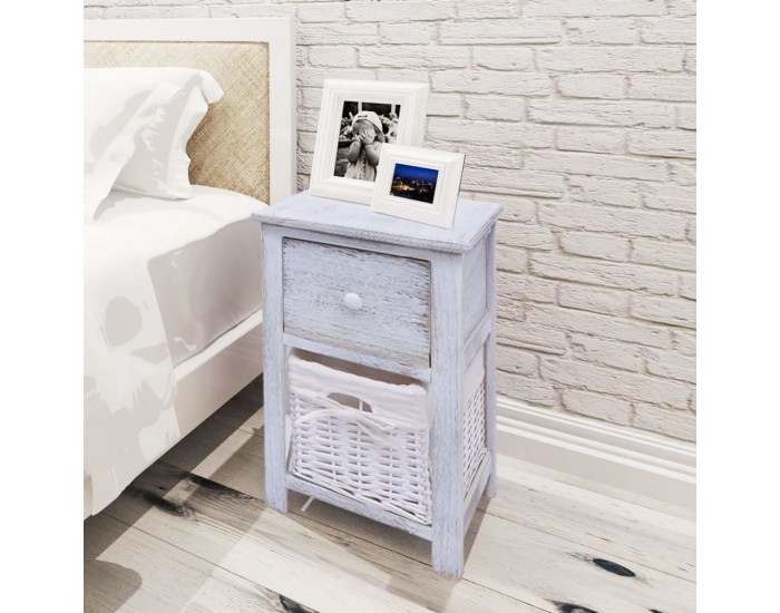 Sonata H Нощно шкафче, дърво, бяло