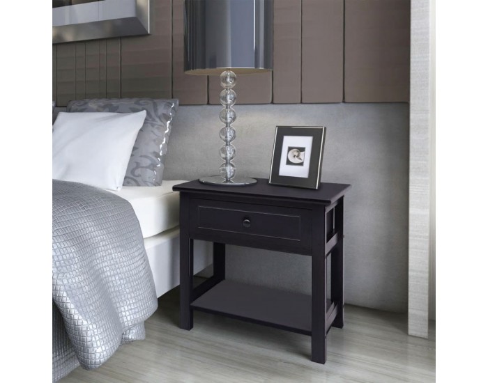 Sonata H Нощни шкафчета, 2 броя, дърво, черно