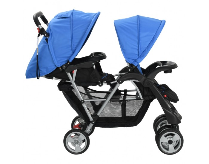 Sonata Бебешка количка - двойна, синьо и черно -