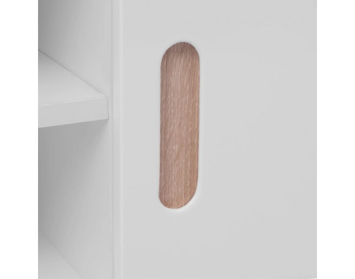 Sonata ТВ шкаф, МДФ, 150x35x48,5 см, силен гланц, бял -