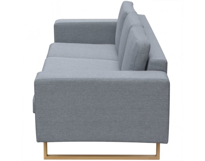 Sonata 3-местен диван, текстил, светлосив -