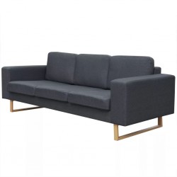 Sonata 3-местен диван, текстил, тъмносив - Мека мебел