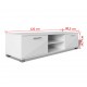 Sonata ТВ шкаф с гланцово покритие, бял, 120x40.3x34.7 cм -