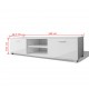 Sonata ТВ шкаф с гланцово покритие, бял, 140x40.3x34.7 cм -