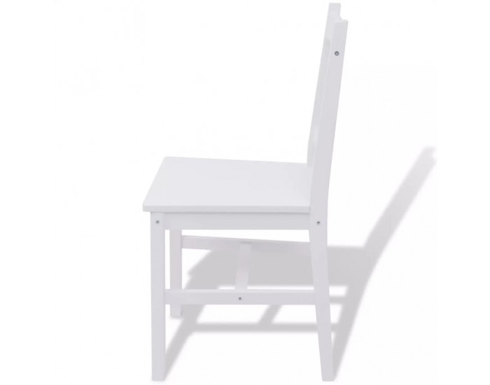 Sonata Трапезен комплект, пет части, борово дърво, бял -