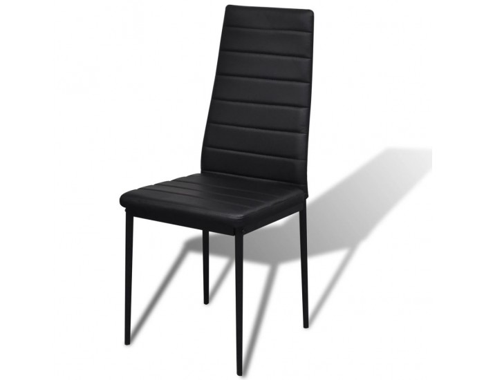 Sonata Трапезен комплект, 5 части, маса и 4 стола, черен -