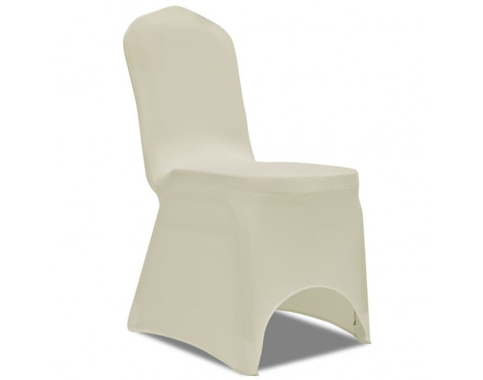 Sonata Покривни калъфи за столове, еластични, 4 бр, кремави -
