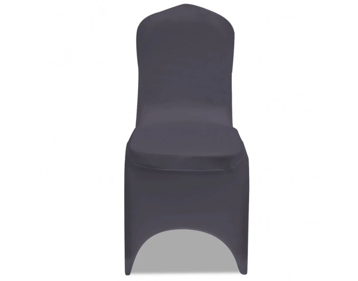 Sonata Покривни калъфи за столове, еластични, 6 бр, антрацитно черно -