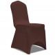 Sonata Покривни калъфи за столове, еластични, 4 бр, кафяви -