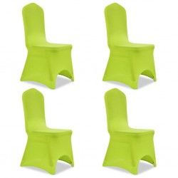 Sonata Покривни калъфи за столове, еластични, 4 бр, зелени - Аксесоари