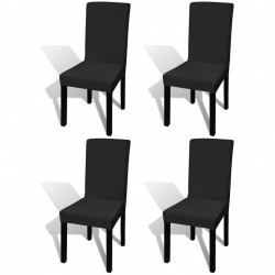 Sonata Покривни калъфи за столове, еластични, 4 бр, черни - Калъфи за мебели